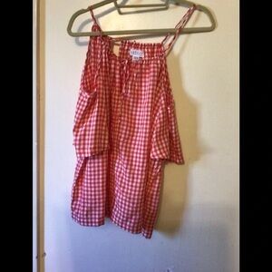 Velvet by Graham & Spencer Red Checkered Top